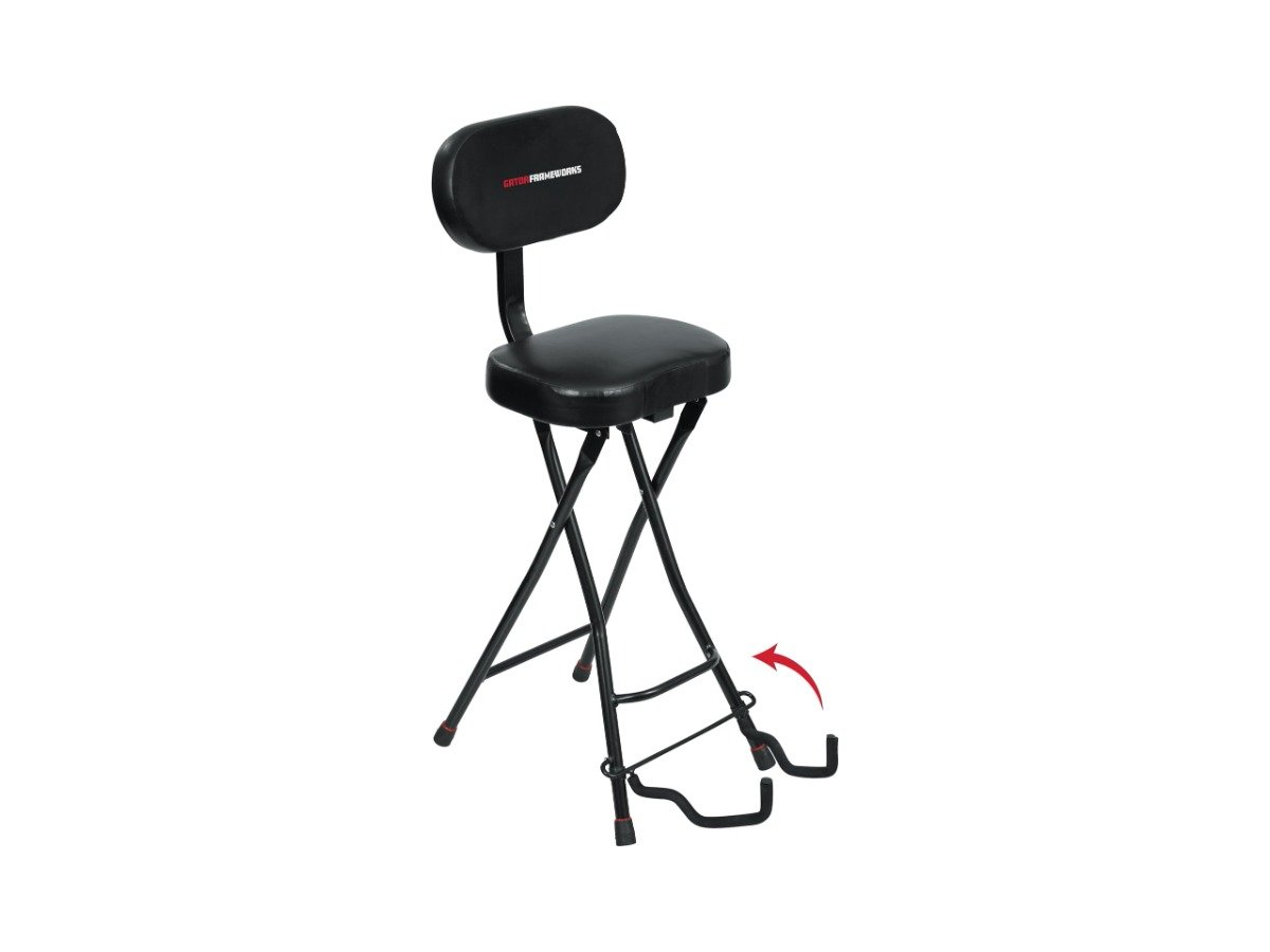 Gator Frameworks padded stage stool with backrest