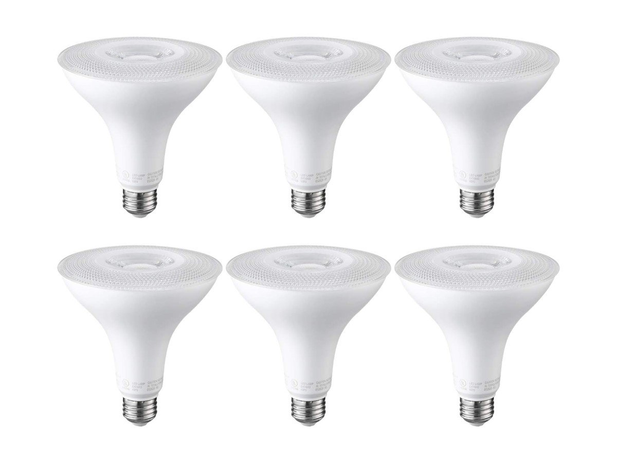 TORCHSTAR dimmable PAR38 LED flood bulbs, 3000K warm white