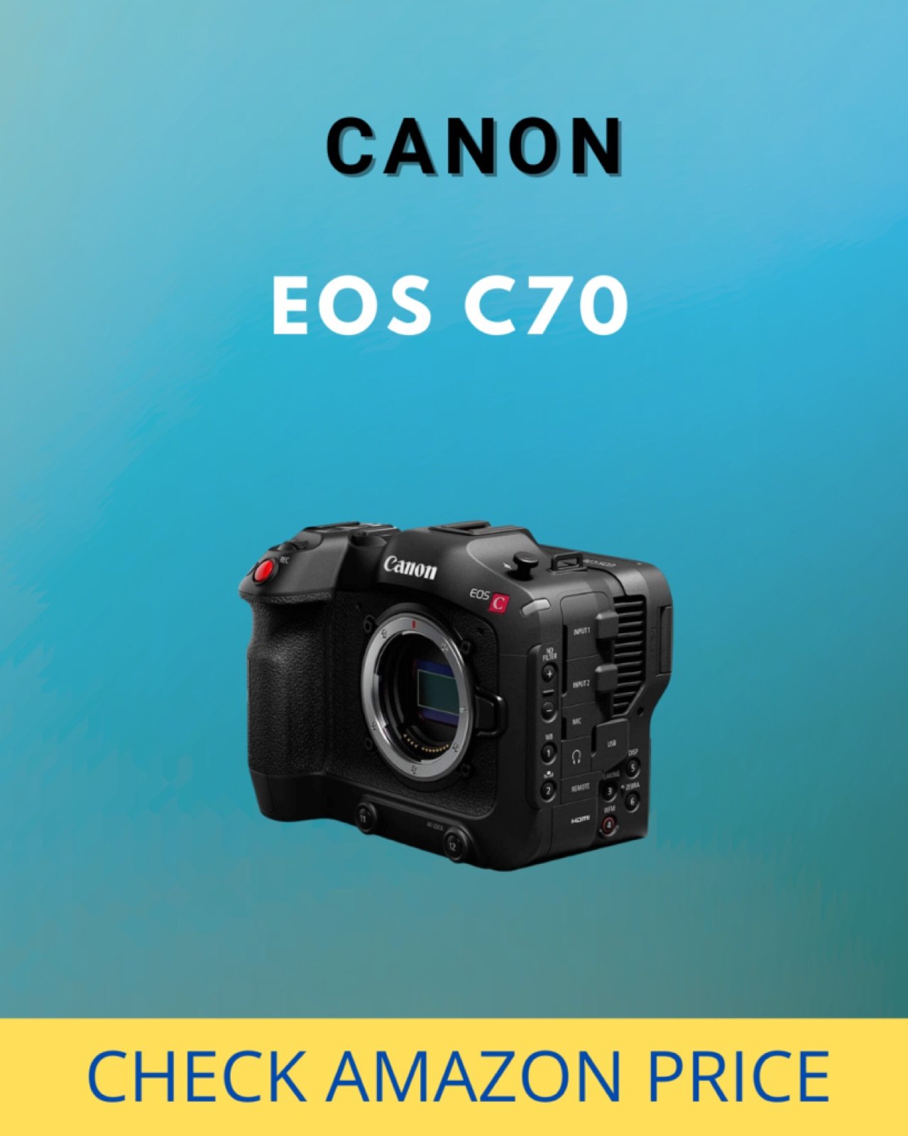 Canon EOS C70 cinema camera for filming a comedy special
